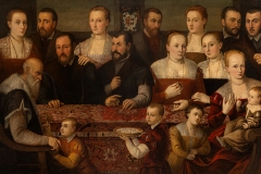 Cesare Vecellio (attribuito), Ritratto di famiglia patrizia veneziana, 1555-1560 ca.