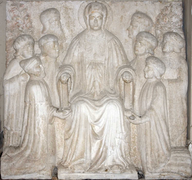 Ambito veneto Il doge Michele Steno (1400-1413) e i provveditori alla sanità dinanzi alla Vergine in trono Prima metà del sec. XV Museo Correr