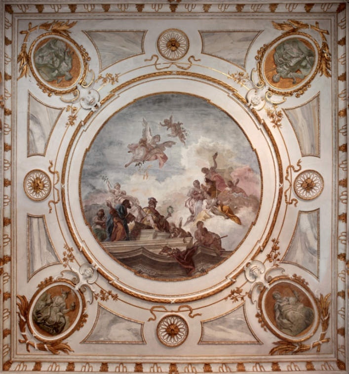 Soffitto_Antichiesetta_Veduta alta su tele del Ricci_Palazzo Ducale, Venezia