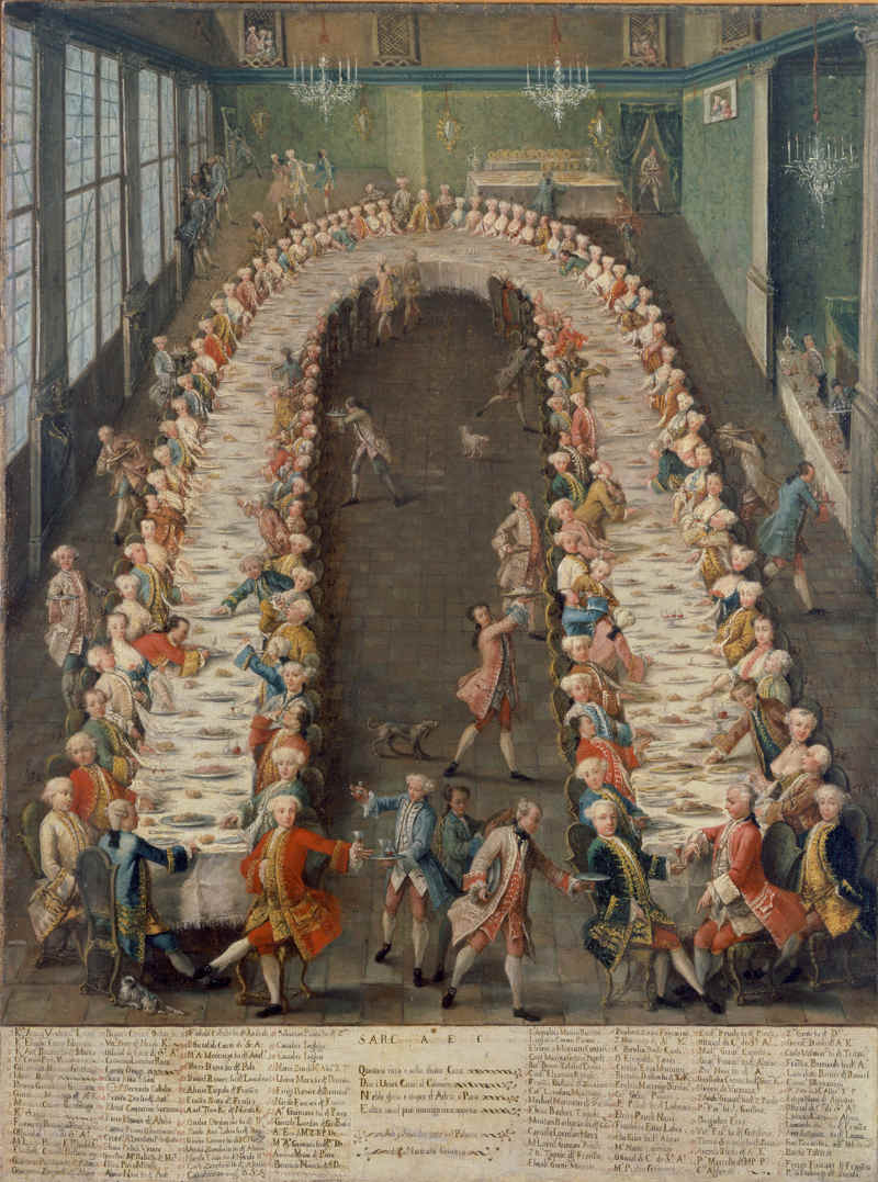 Pietro Longhi (bottega) Convitto in casa Nani alla Giudecca, 1755 Olio su tela, 130 x 97 cm Ca’ Rezzonico, Fondazione Musei Civici di Venezia
