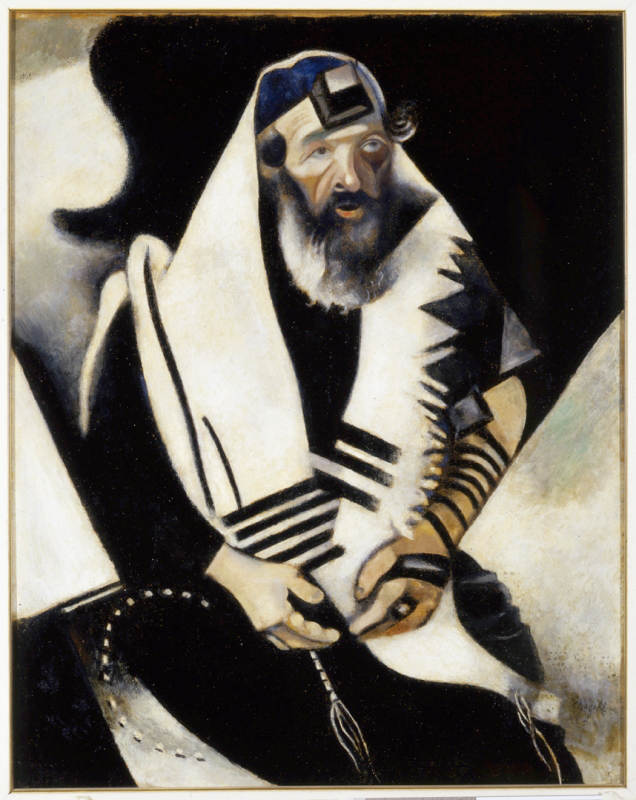 Marc Chagall "Rabbino N. 2", 1914 – 1922, olio su tela, cm 104 x 84, Venezia, Ca’ Pesaro - Galleria Internazionale d’Arte Moderna, © Fondazione Musei Civici di Venezia, Archivio Fotografico
