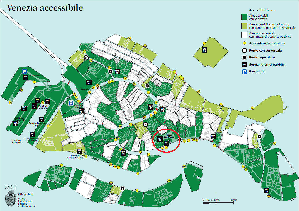 Mappa Venezia Accessibile