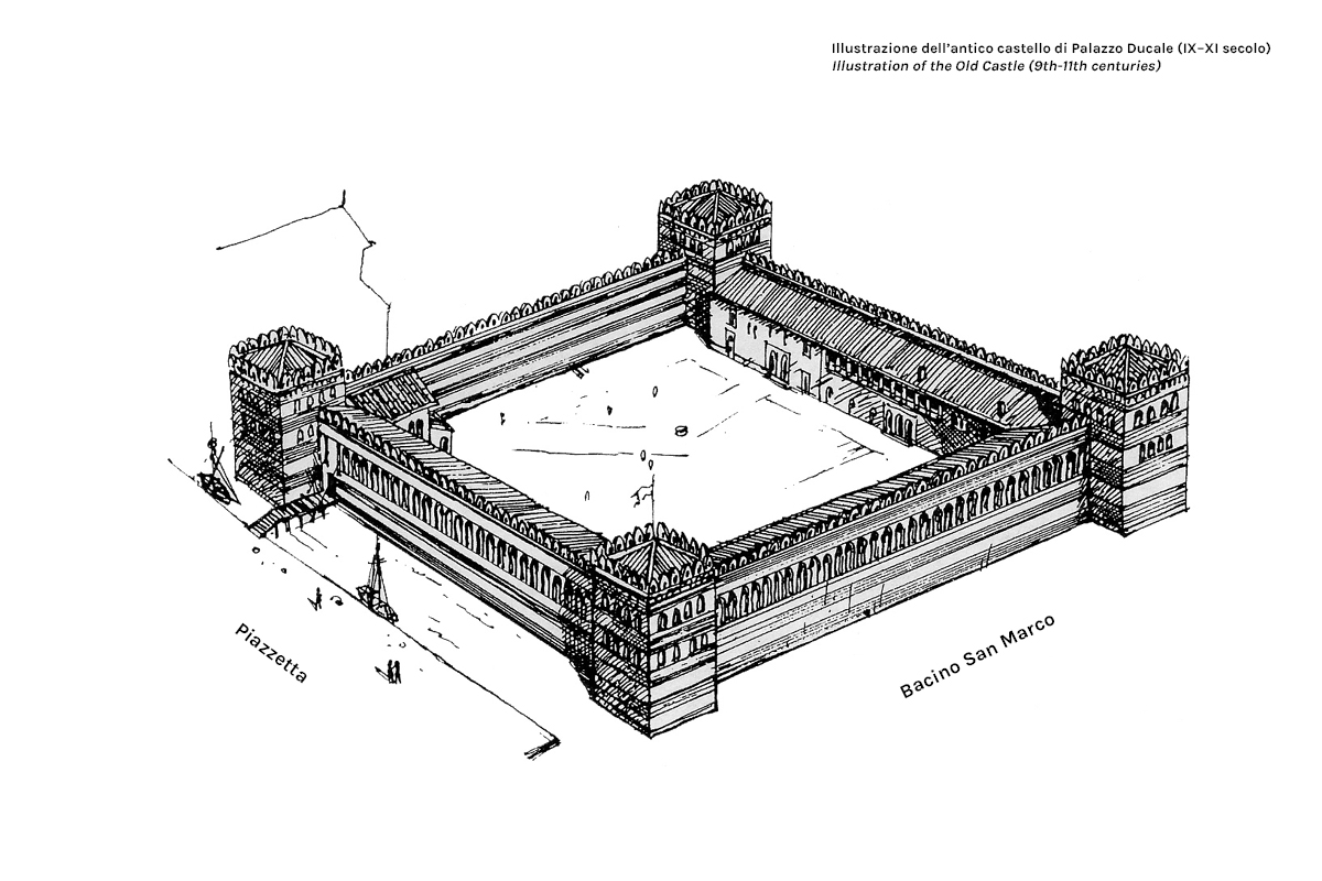 Il primo edificio nella sede di Palazzo Ducale