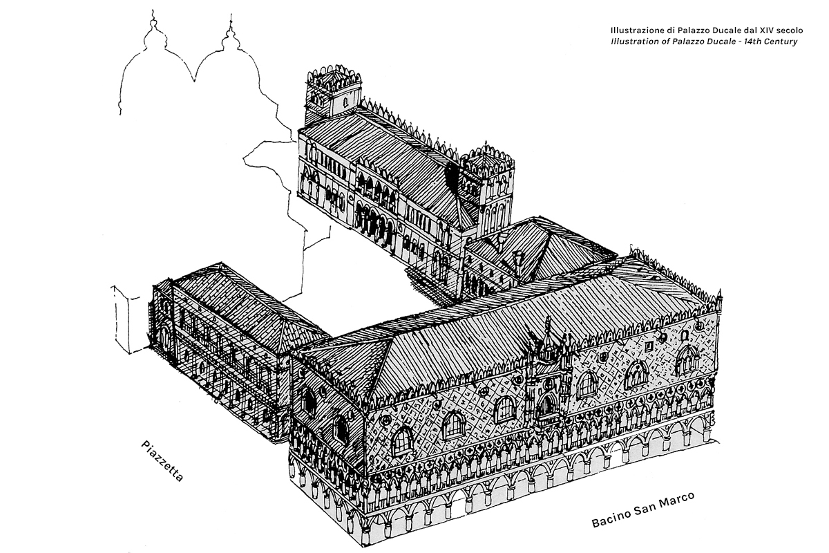 Palazzo Ducale nel XIV secolo