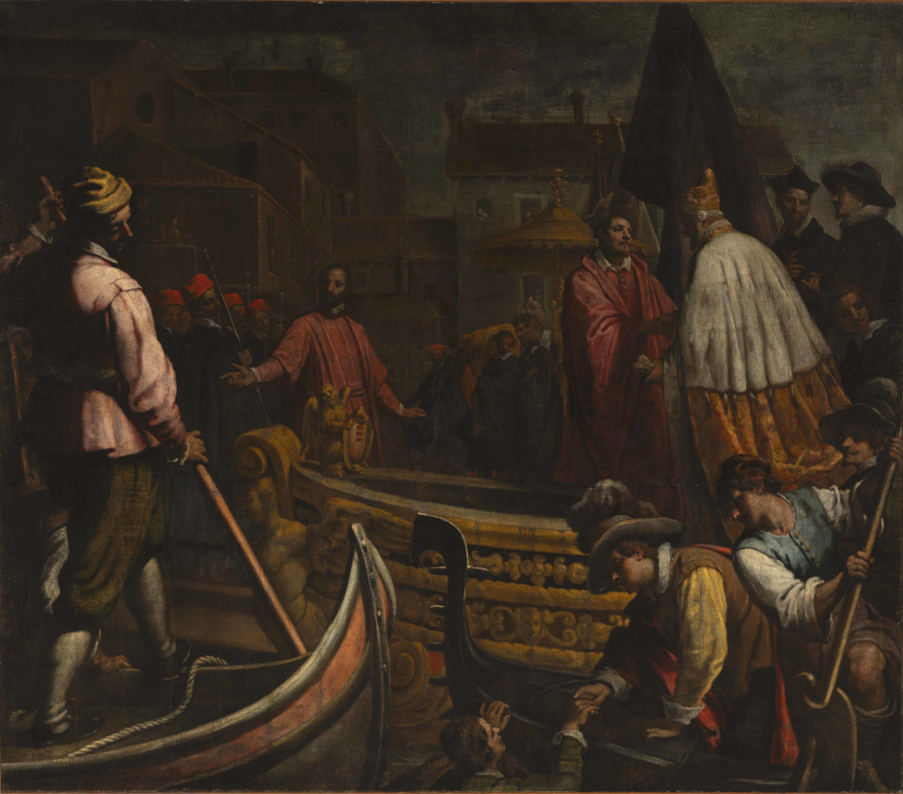 Matteo Ponzone (1583-post 1663) La visita del doge Giovanni Corner alla chiesa di San Vio (post 1641)