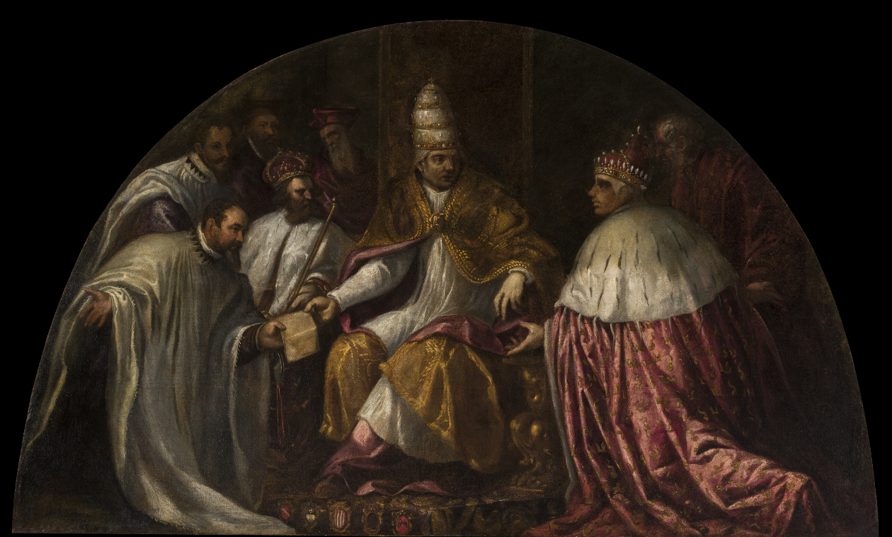 Pietro Malombra (1556-1618), Papa Alessandro III concede l’indulgenza alla chiesa di San Giacomo di Rialto (inizio XVII secolo)