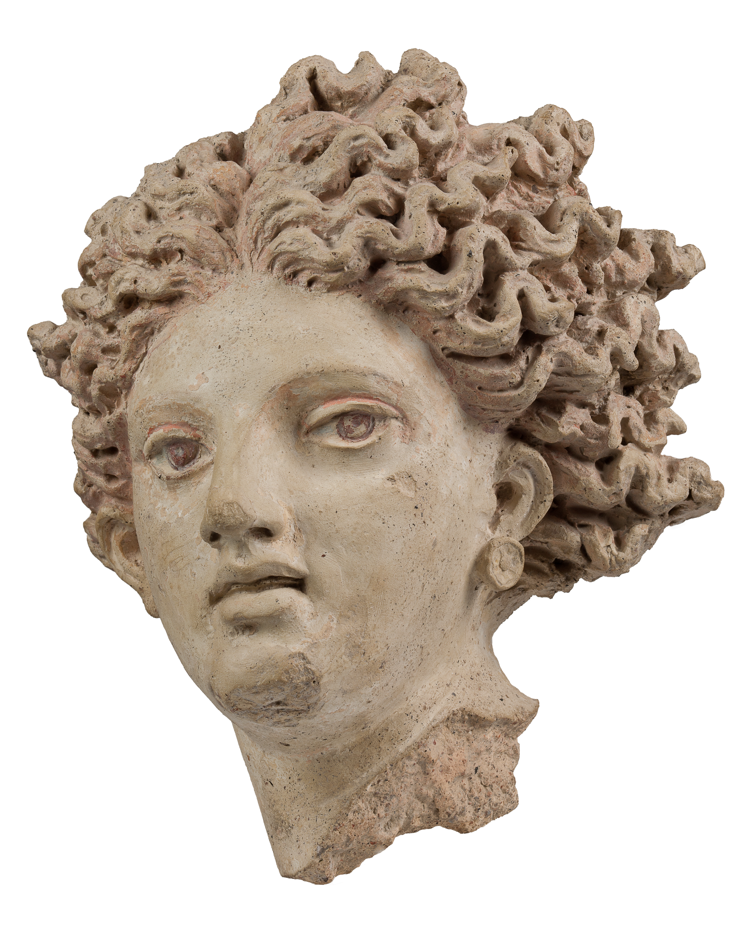 Testa di statua acroteriale